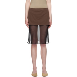 SSENSE Exclusive Brown Bisou Miniskirt 231779F090005