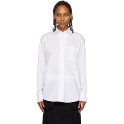 White Embroidered Shirt 231784F109007