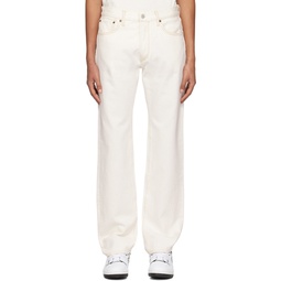 White 50s Straight Jeans 231800M186004