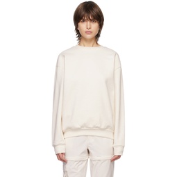 White Embroidered Sweatshirt 231802F098001