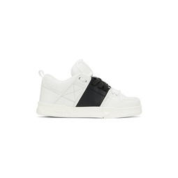 White   Black Open Skate Sneakers 231807F128015