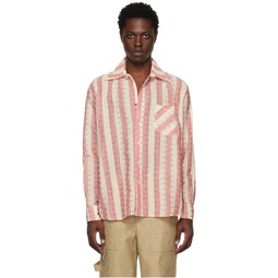 Off White   Red Striped Shirt 231807M192003
