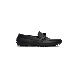 Black Roman Stud Loafers 231807M231006