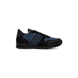 Blue   Black Rockstud Sneakers 231807M237094