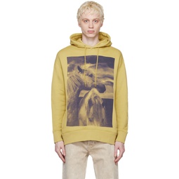 Yellow Embrace Graphic Hoodie 231824M202003