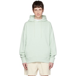 Green Relaxed Hoodie 231824M202005