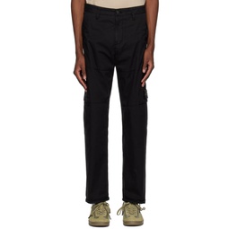 Black Garment Dyed Trousers 231828M191000