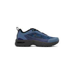 Blue Rubberized Sneakers 231828M237008