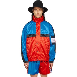Red   Blue Colorblocked Sailing Jacket 231844M180004
