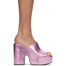 Pink Bianca Platform Sandals 231855F125003