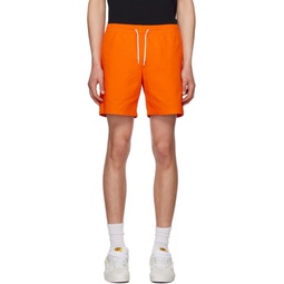 Orange Elasticized Shorts 231876M193002