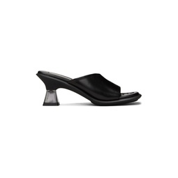Black Synthia Heeled Sandals 231877F125031