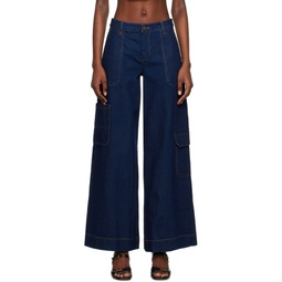Blue Roxanne Ultra Wide Jeans 231880F069000