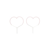 Pink Maxi Y Heart Earrings 231893F022011