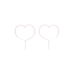 Pink Maxi Y Heart Earrings 231893F022011