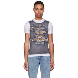 Gray   Off White Jean Paul Gaultier Edition Paris Best T Shirt 231893M213005