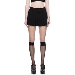 Black Pleated Miniskirt 231897F090015