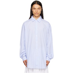 Blue   White Striped Shirt 231897M192002