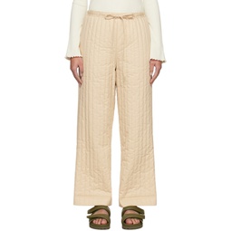 Beige The Straight Quilted Lounge Pants 231898F086004