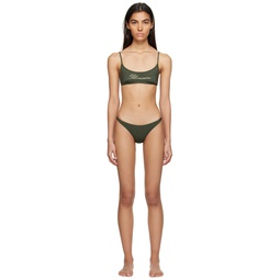 Green Rhinestone Bikini 231901F105000
