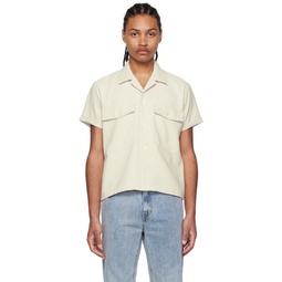 Off White Topstitched Shirt 231902M192004