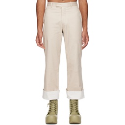 SSENSE Exclusive Beige Ayan Trousers 231905M191003