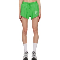 Green Vedana Split Sport Shorts 231920F541002