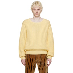 Yellow Crewneck Sweater 231938M201007