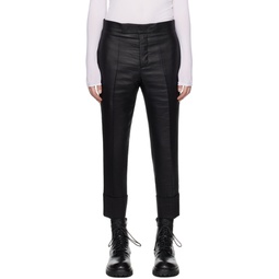 Black Rolled Trousers 231968M191004