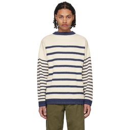 White Forest Stripe Sweater 231972M201000