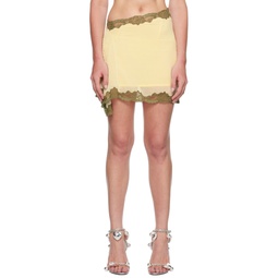 Yellow Deconstructed Miniskirt 231981F090001