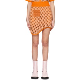 Orange Bozo Miniskirt 231984F090004