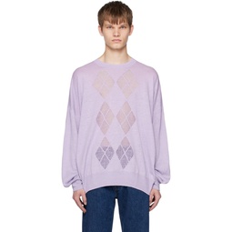 Purple Through Sweater 231995M201001