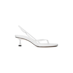 White Wishbone 50 Heeled Sandals 231997F125014