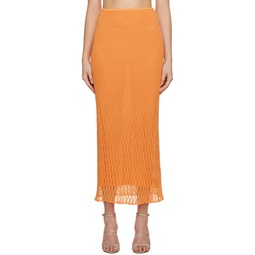 Orange Nova Maxi Skirt 231998F093001
