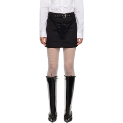 Black Underwear Miniskirt 231999F090000