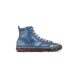Blue   White S Athos Mid Sneakers 232001M236005