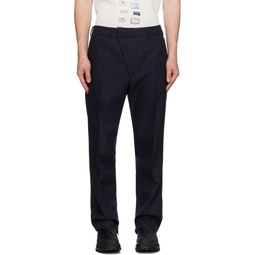 Black Creased Trousers 232010M191001