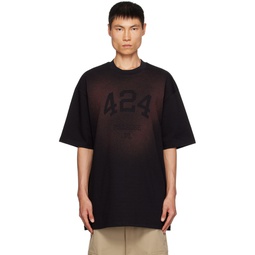 Black Printed T Shirt 232010M213004