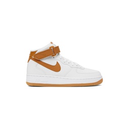 White   Tan Air Force 1 07 Sneakers 232011F127001