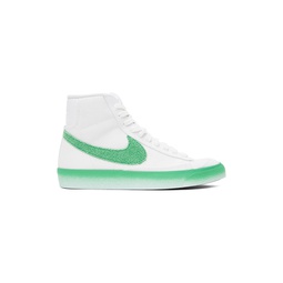 White   Green Blazer Mid 77 Sneakers 232011F127005