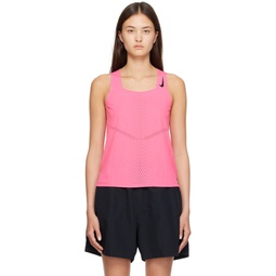 Pink Perforated Tank Top 232011F561008