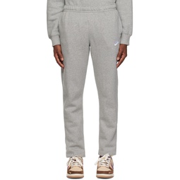 Gray Embroidered Sweatpants 232011M190008