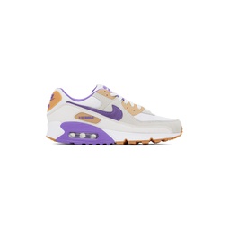 White   Purple Air Max 90 Sneakers 232011M237078