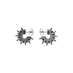 SSENSE Exclusive Gray Mini Spiky Earrings 232014M144006