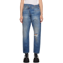 Blue Crossover Jeans 232021F069038