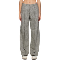 Gray Inverted Trousers 232021F087002