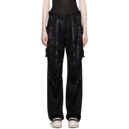 Black Articulated Tuxedo Trousers 232021F087008
