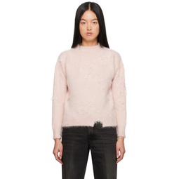 Pink Deconstructed Sweater 232021F096007