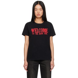 Black Welcome To The Dark Side T Shirt 232021F110007